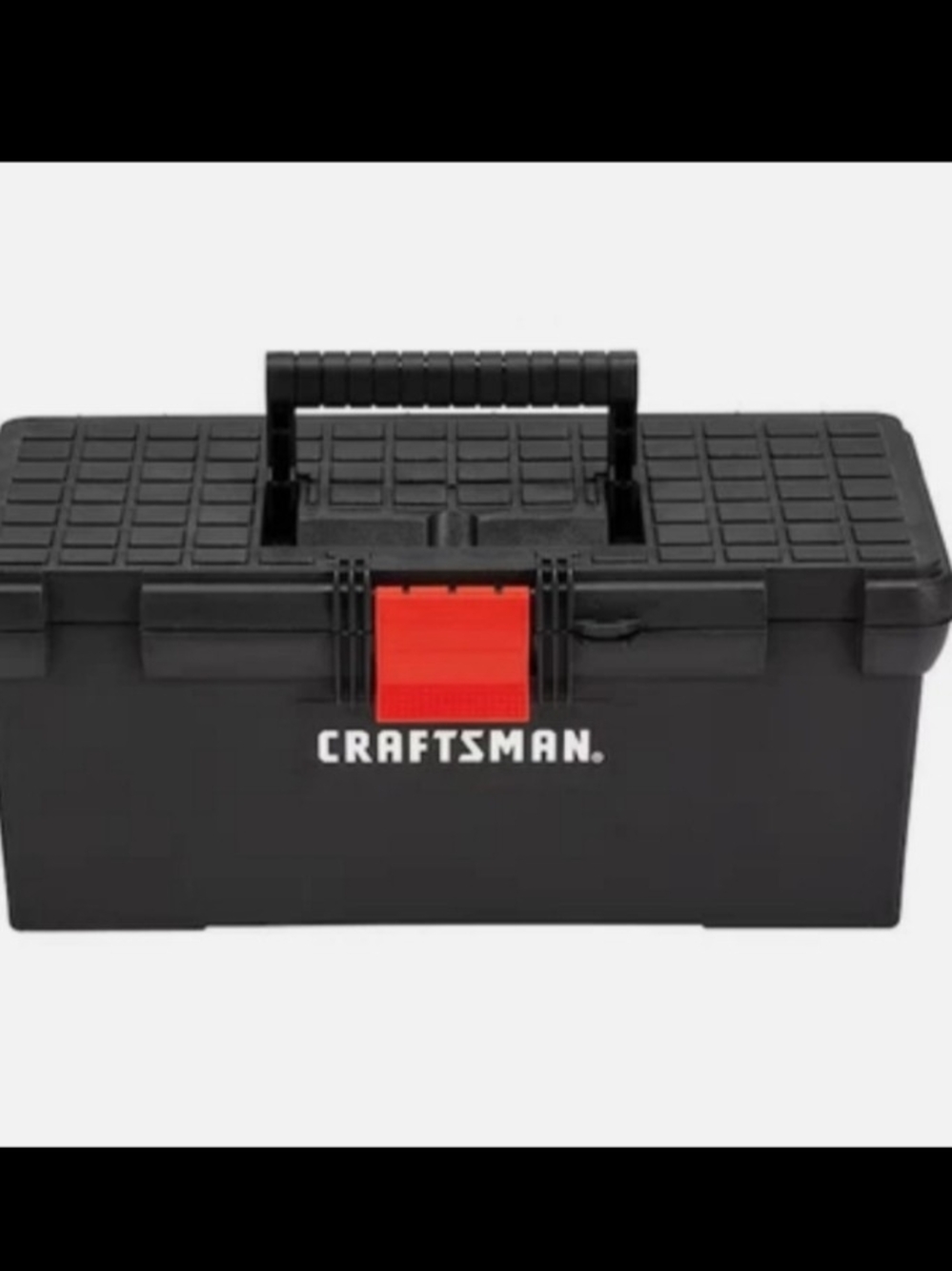CRAFTSMAN 16-in W x 6.4-in H x 8.5-in D Red and Black Plastic Tool Box
